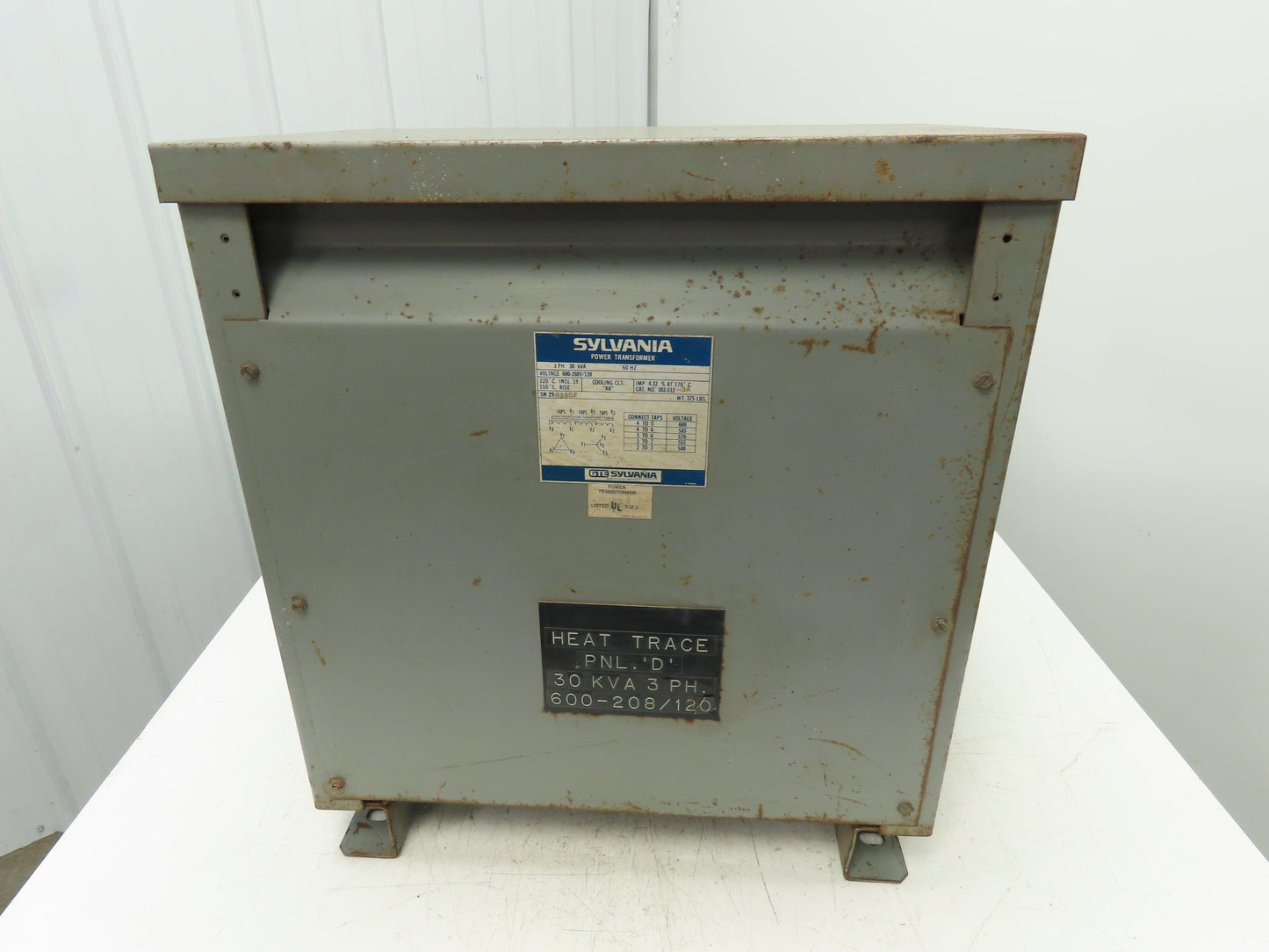 Sylvania 302-512-3A Stepdown Power Transformer 600-208/120V 30KVA 3Ph 60Hz