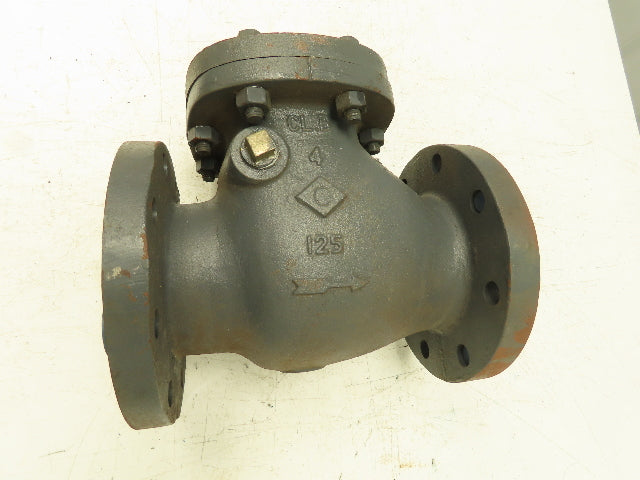 Collins I0117 Swing Check Valve 4" ASME 150# Brass Horizonal Mount