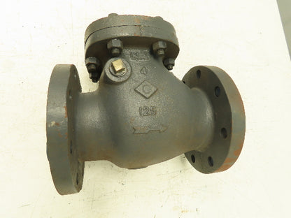 Collins I0117 Swing Check Valve 4" ASME 150# Brass Horizonal Mount