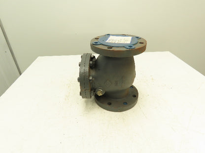 Collins I0117 Swing Check Valve 4" ASME 150# Brass Horizonal Mount