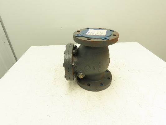 Collins I0117 Swing Check Valve 4" ASME 150# Brass Horizonal Mount