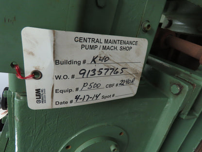 Nikkiso 1S4AY-0.8-50D1MSP Milflo Metering Dosing Pump 72GPH 150PSI 1.25" ASMI