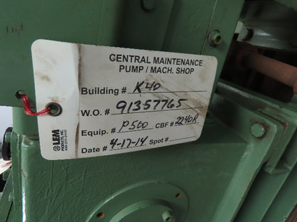 Nikkiso 1S4AY-0.8-50D1MSP Milflo Metering Dosing Pump 72GPH 150PSI 1.25" ASMI