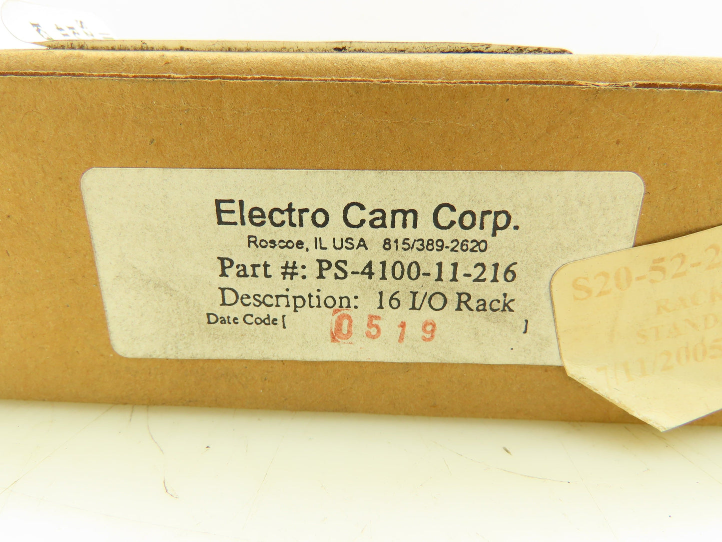 Electro Cam PS-4100-11-216 Control Board 16 I/O Rack Module Relay Panel