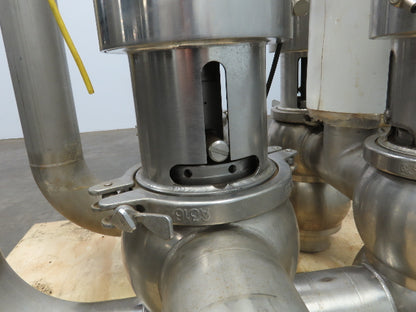 Sudmo DN4"/PN6/1.4404/S SS Sanitary Valve Pneumatic Actuator 4" Outlet Matrix