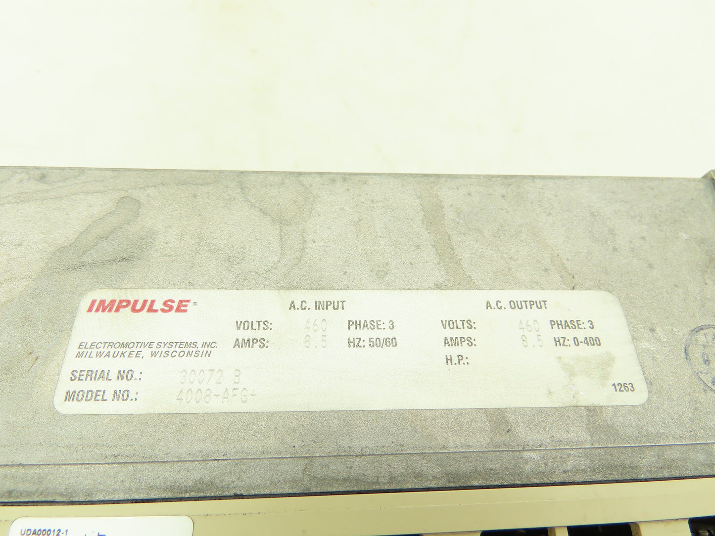 Magnetek CIMR-G5U43P7 Impulse 4008-AFG+ Variable Speed Drive Crane Control VFD