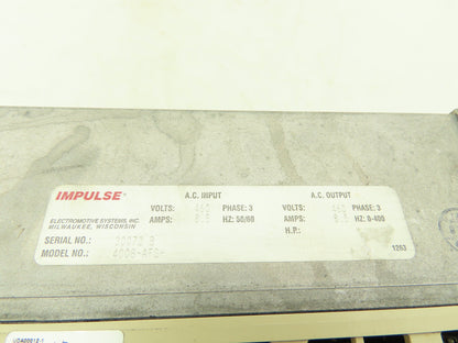 Magnetek CIMR-G5U43P7 Impulse 4008-AFG+ Variable Speed Drive Crane Control VFD