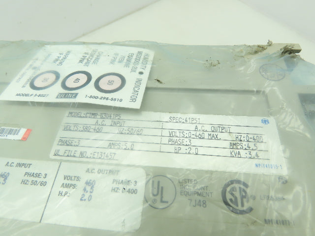 Magnetek CIMR-G3U41P5 Impulse G+ Variable Speed Drive Crane Control VFD 460V 2HP