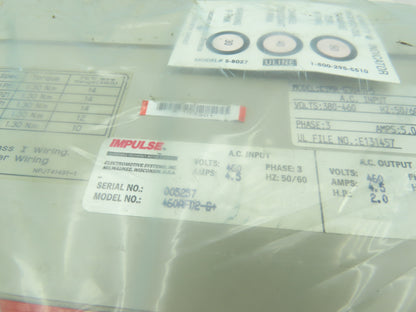 Magnetek CIMR-G3U41P5 Impulse G+ Variable Speed Drive Crane Control VFD 460V 2HP