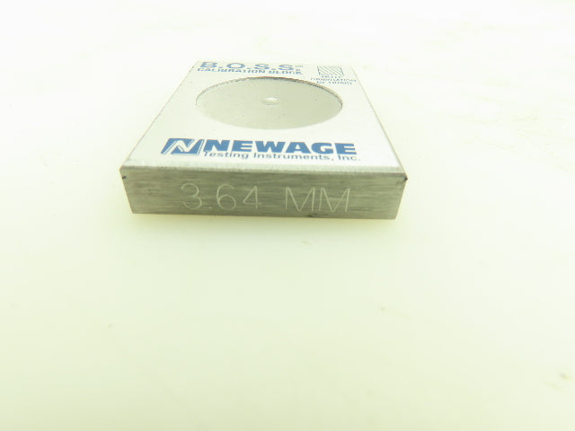 B.O.S.S. Newage HA0158 Calibration Block For Brinell Optical Scanning 3.64MM