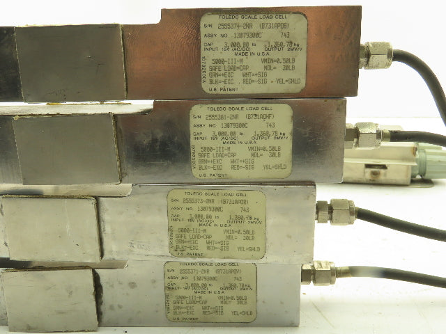 Toledo 743 3000 Lb Load Cell for Industrial Floor Scale 12000 Lb  Set of 4