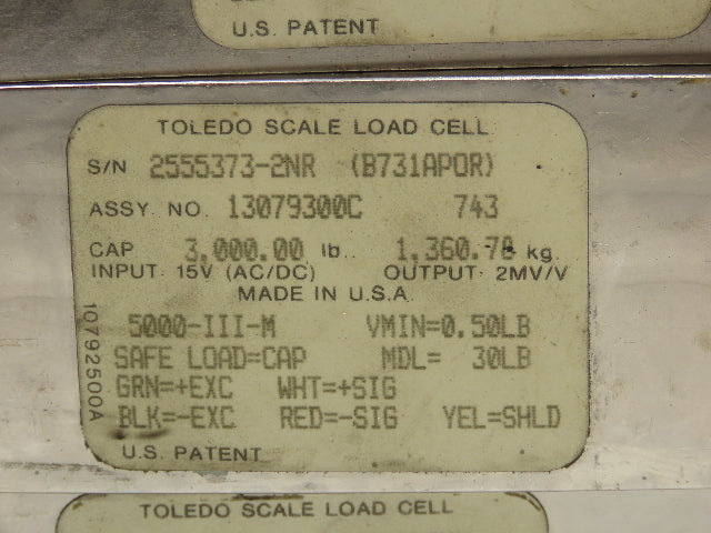 Toledo 743 3000 Lb Load Cell for Industrial Floor Scale 12000 Lb  Set of 4