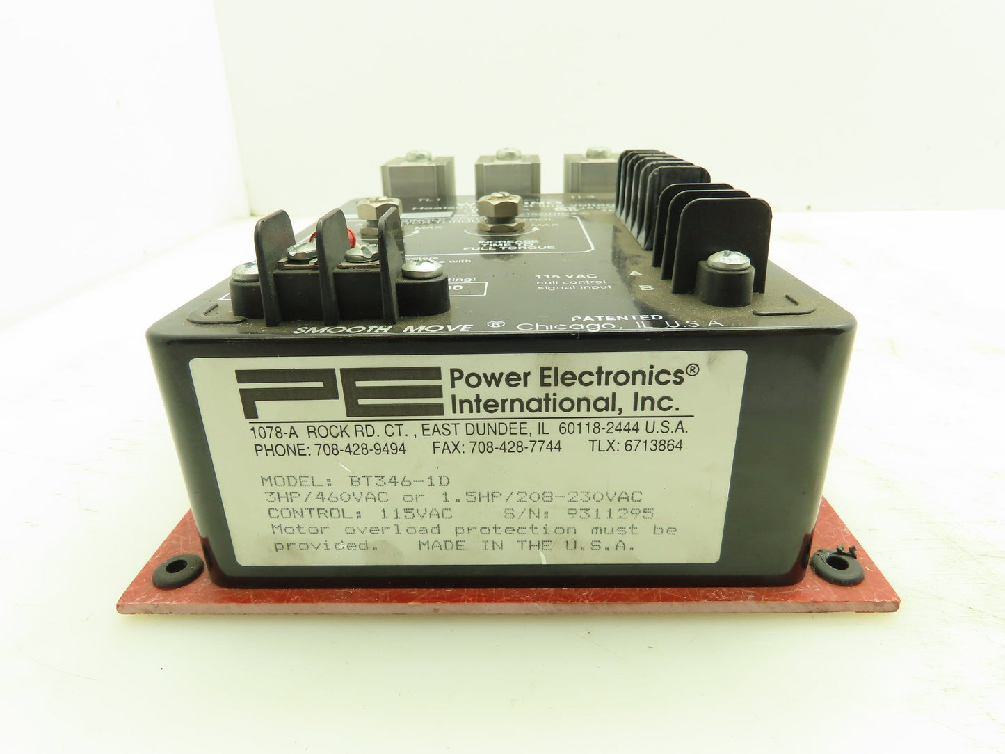 Power Electronics BT346-1D Smooth Move Soft Start Control 3Hp 460V Single Speed