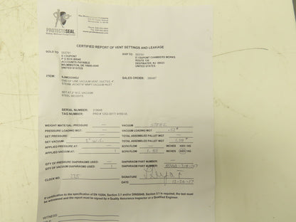 Protectoseal SJWC6244DJ End of Line Vacuum Vent 4"x4" Ductile Iron 2" WC