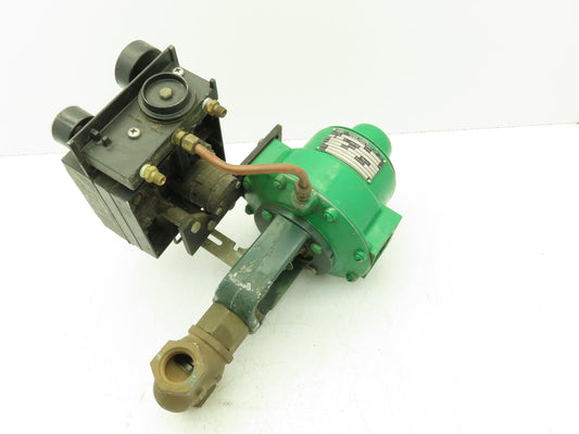 Fisher 513RGS Pneumatic Diaphragm Actuator 1" Control Valve w/Positioner 3-15PSI