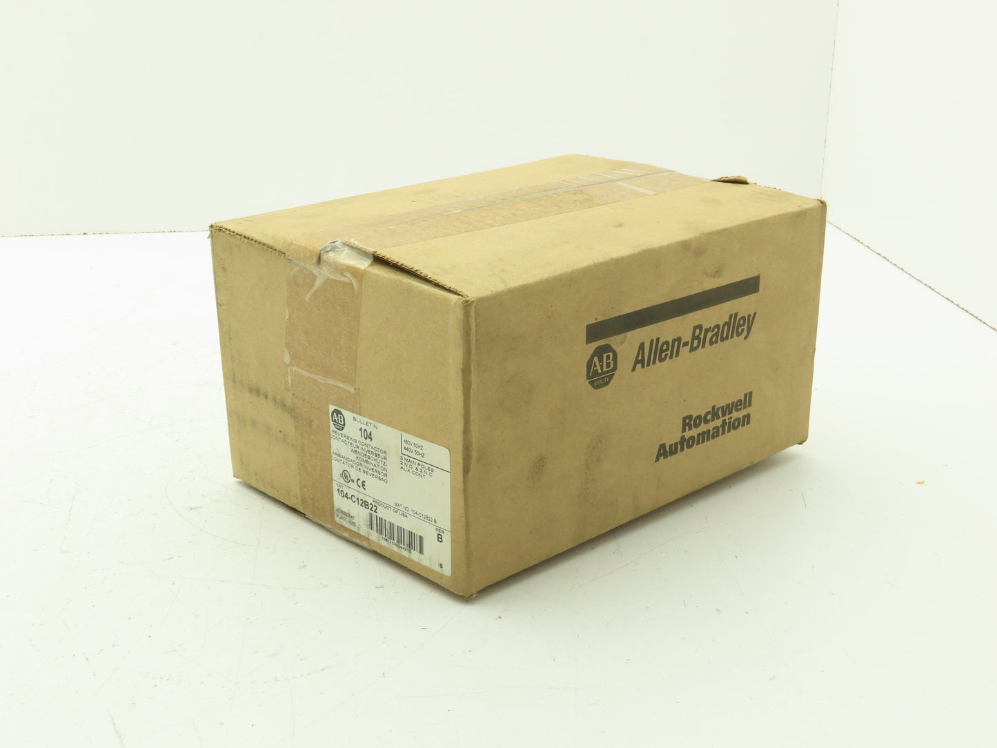 Allen Bradley 104-C12B22 Reversing Motor Starter Contactor 3 Pole 600V 480V Coil