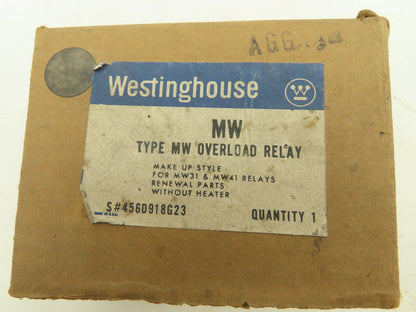 Westinghouse 456D918G23 Type MW Overload Relay