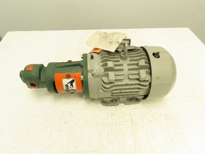 Roper 33AM03 Type 2 Fuel Transfer Gear Pump 1Hp Siemens Motor 1165 RPM 460V 3PH