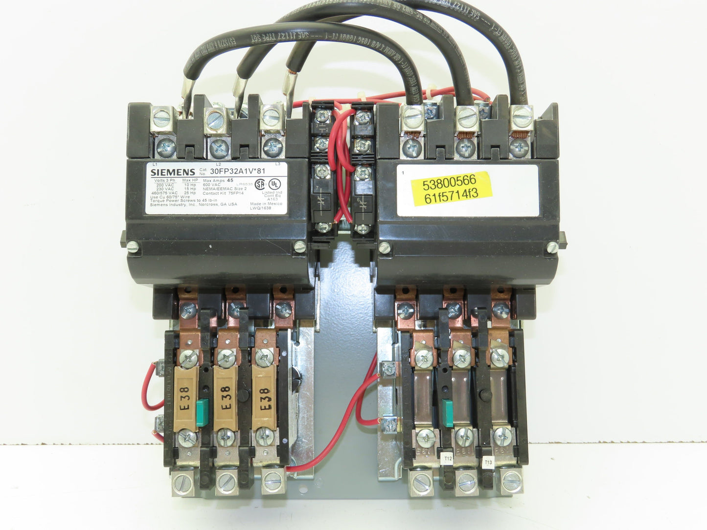 Siemens 30FP32A1VA81 Multi Speed Motor Starter NEMA Size 2 3 Pole 45A 600V