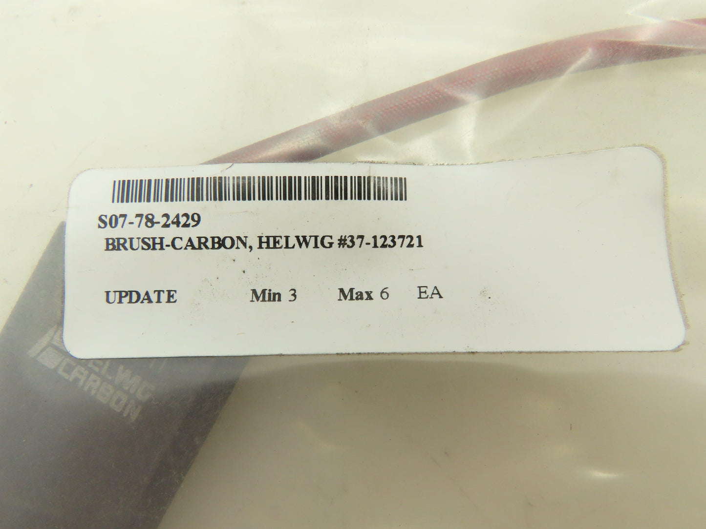 Helwig Carbon 37-123721 Motor Brushes 1-3/4"L  1-1/4"W  3/8"H 3-1/2" Wire Length