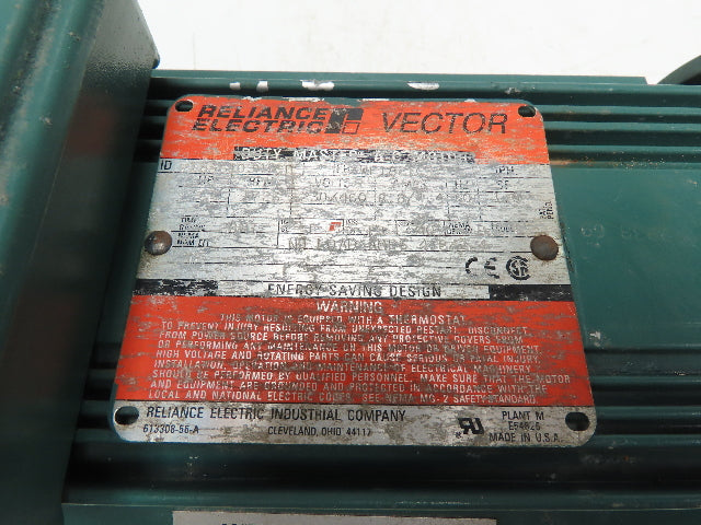 Reliance P18A6103R-CB Servo Motor 3Hp 230/460V 3PH WF182TC w/Encoder 607980-71F