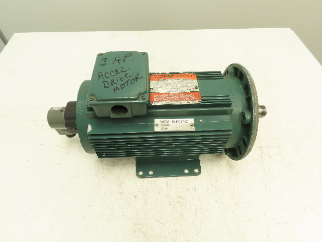 Reliance P18A6103R-CB Servo Motor 3Hp 230/460V 3PH WF182TC w/Encoder 607980-71F