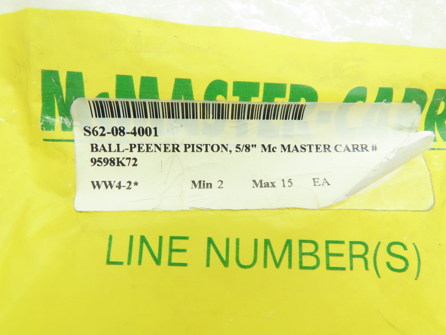 MCMASTER-CARR 	9598K72 Ultra-Hard C2 Tungsten Carbide Ball 5/8" Dia Lot Of 3
