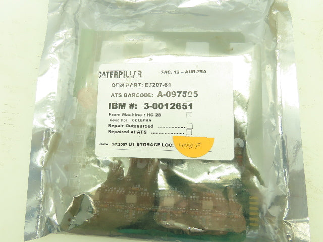 Telemotive E7207-61 Relay Board Assembly Control Panel