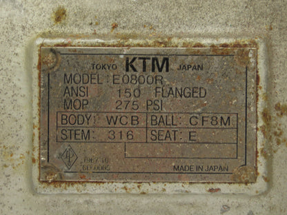 KTM E0800R Manual Ball Valve 3" Flanged RF WCB Steel 150#