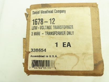 Daniel Woodhead 1678-12 Low Voltage Transformer 3 Wire 117V 50/60HZ 7.7A