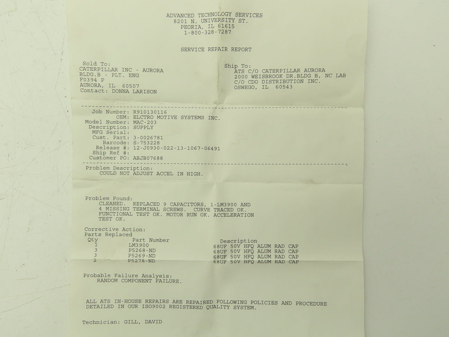 Electromotive MAC 203 Tcontrols Mac Motor Control 480V 3Ph SCR Heatsink