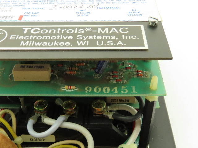 Electromotive MAC 203 Tcontrols Mac Motor Control 480V 3Ph SCR Heatsink