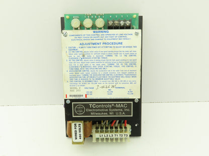 Electromotive MAC 203 Tcontrols Mac Motor Control 480V 3Ph SCR Heatsink