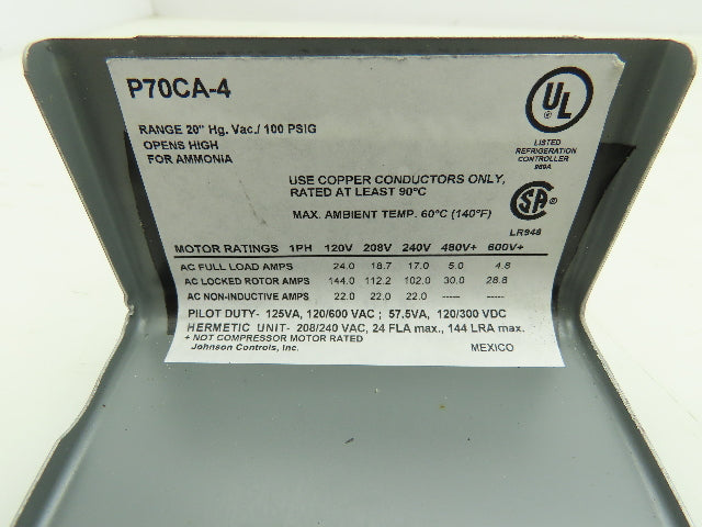 Johnson  Controls 40G401 Single Pressure Control High Pressure