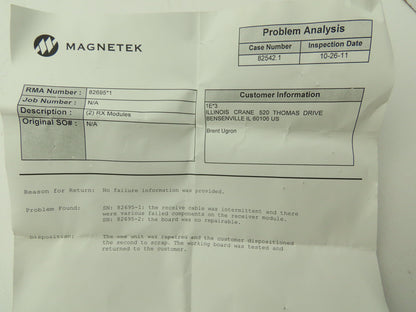 Telemotive GXZ304E7170 Magnetek Uncommon Power Communication Module Freq 467.900