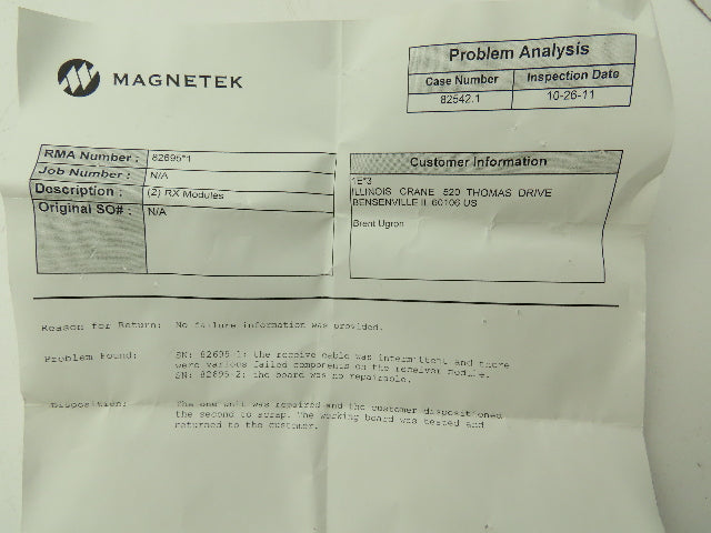 Telemotive GXZ304E7170 Magnetek Uncommon Power Communication Module Freq 467.900