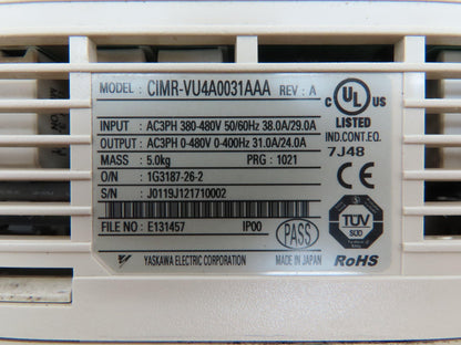 Magnetek CIMR-VU4A0031AAA Impulse G+ Adjustable Frequency Drive 460V 24A