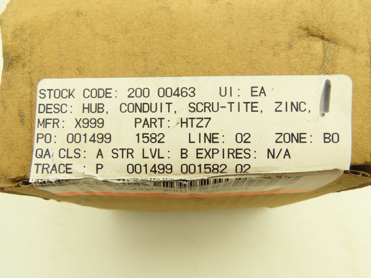 Crouse-Hinds HTZ7 Conduit Hub Sru-Tite Zinc Raintight Insulated Throat 2-1/2"