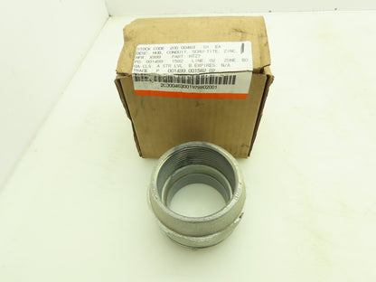 Crouse-Hinds HTZ7 Conduit Hub Sru-Tite Zinc Raintight Insulated Throat 2-1/2"