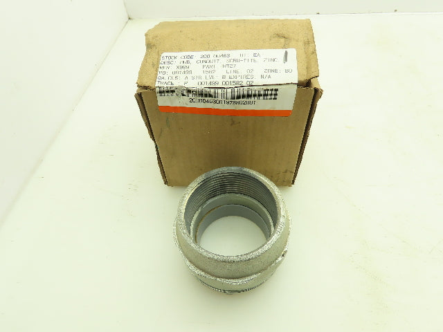 Crouse-Hinds HTZ7 Conduit Hub Sru-Tite Zinc Raintight Insulated Throat ...