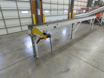 New London Engineering 7.5"x 20' PlastiTrak Plastic Chain Bottle Conveyor 460V