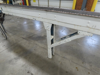 New London Engineering 7.5"x 20' PlastiTrak Plastic Chain Bottle Conveyor 460V