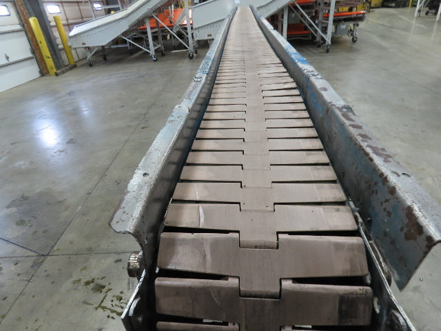 New London Engineering 7.5"x 17' 5" PlastiTrak Plastic Chain Bottle Conveyor 3PH