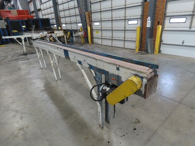 New London Engineering 7.5"x 17' 5" PlastiTrak Plastic Chain Bottle Conveyor 3PH