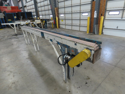 New London Engineering 7.5"x 17' 5" PlastiTrak Plastic Chain Bottle Conveyor 3PH