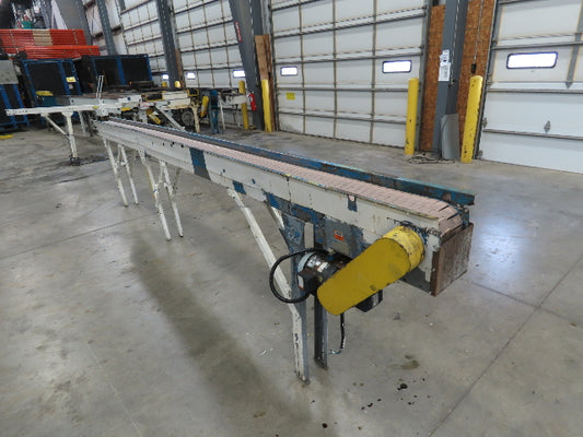 New London Engineering 7.5"x 17' 5" PlastiTrak Plastic Chain Bottle Conveyor 3PH