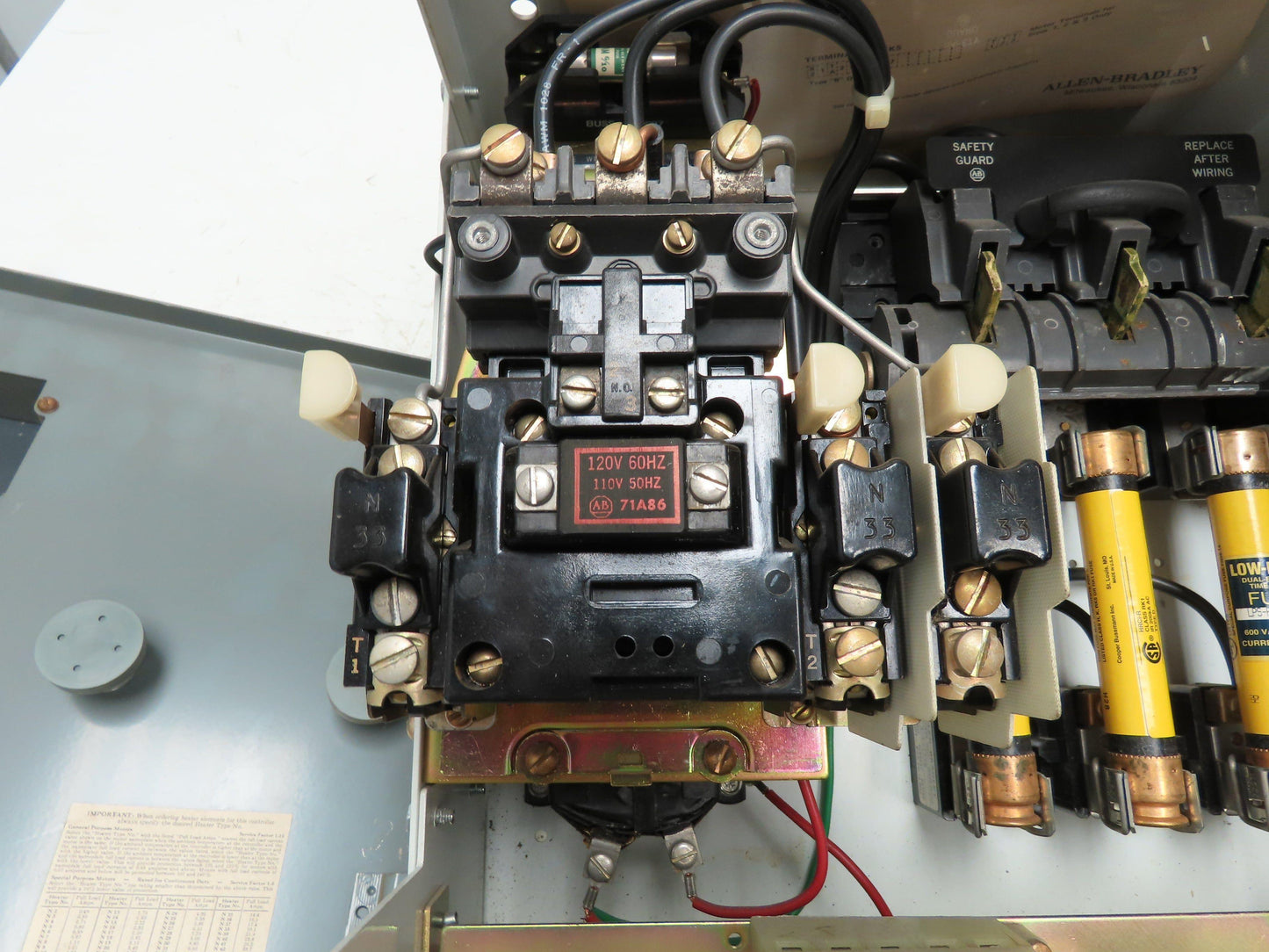 Allen Bradley 2112B-BAB-4R-6G-24-106 MCC Bucket Motor Starter 10Hp 480V 3Ph Sz 1