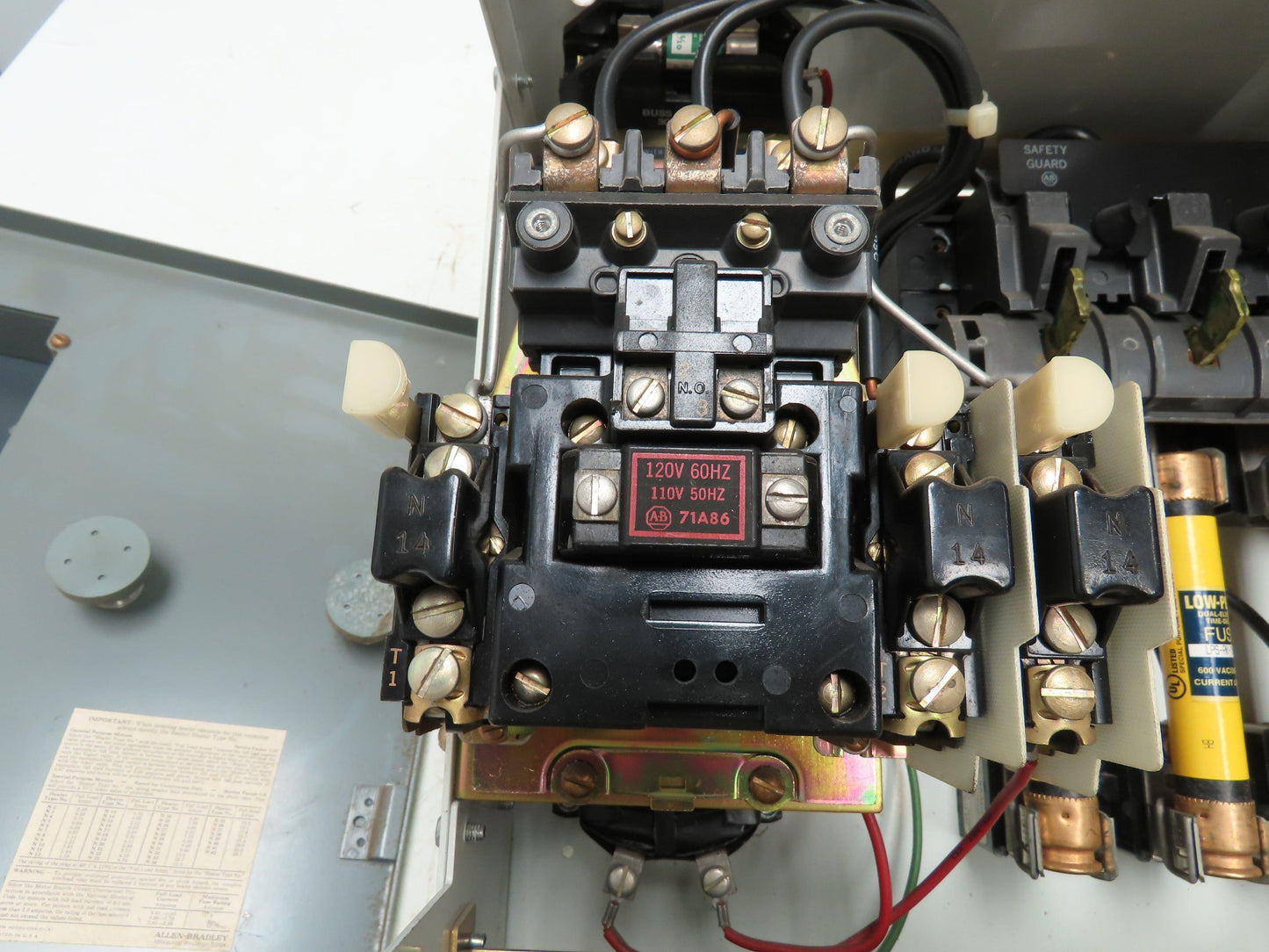 Allen Bradley 2112B-BAB-4R-6G-24-106 MCC Bucket Motor Starter 10Hp 480V 3Ph Sz 1
