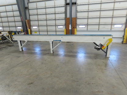 New London Engineering 8"x 20' Plastic Roller Belt Accumulating Conveyor 460V