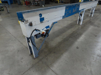 New London Engineering 8"x 20' Plastic Roller Belt Accumulating Conveyor 460V